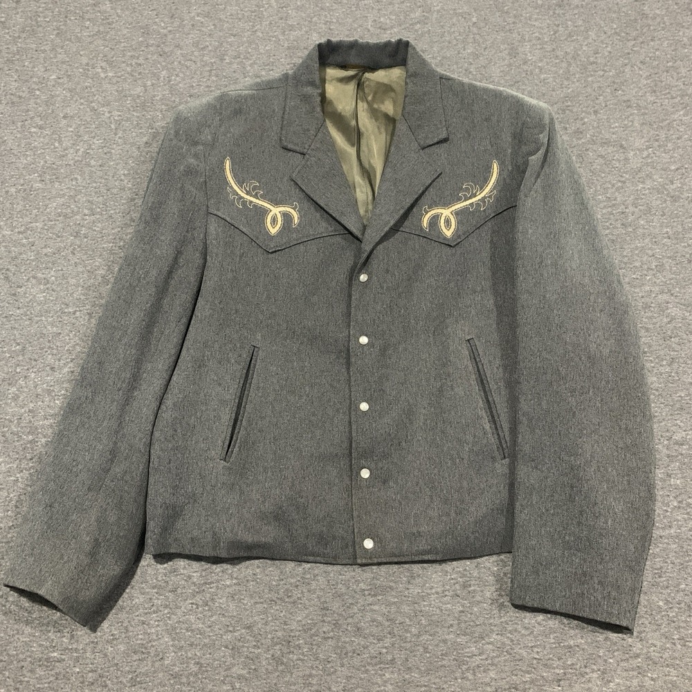 VTG Mesquite Niver Western Wear Western Yoke Snap Button Blazer Vintage Mens 44R